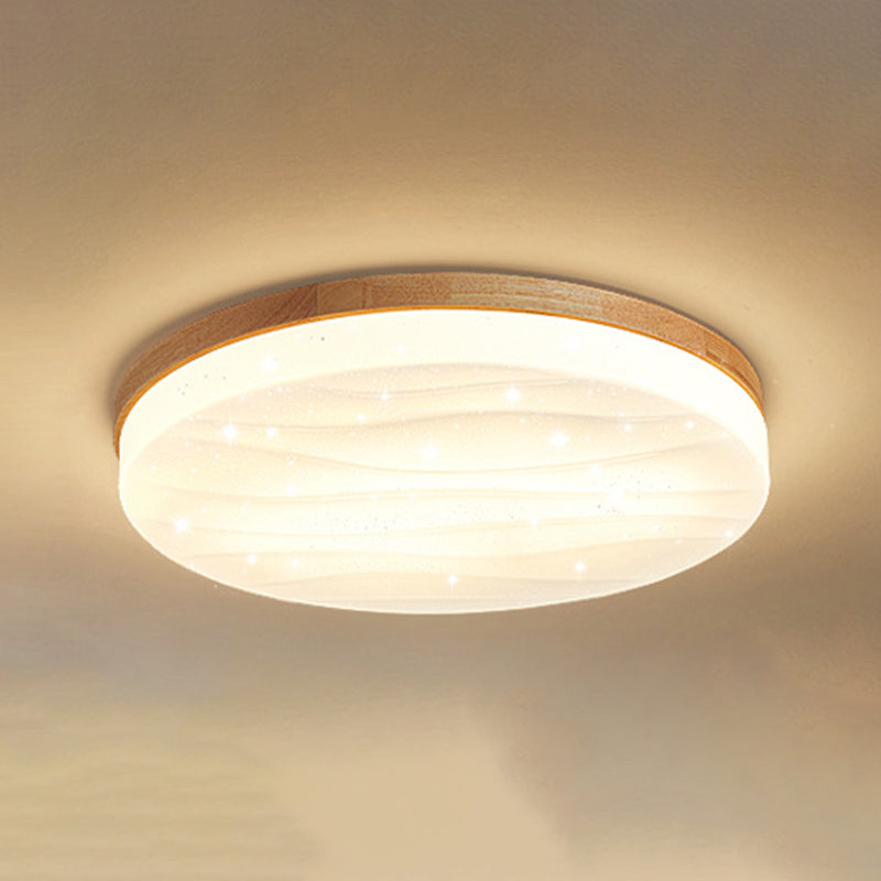 Modern Style Ceiling Light Simplicity Wooden LED Flush Mount Ceiling Lamp for Sitting Room