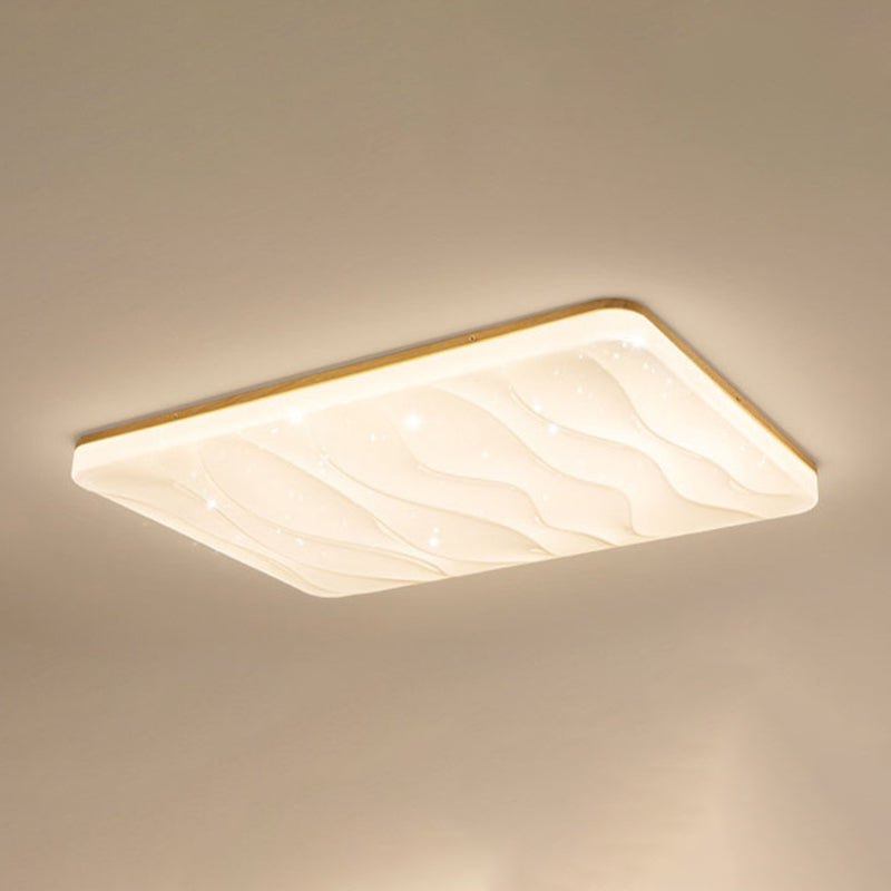 Modern Style Ceiling Light Simplicity Wooden LED Flush Mount Ceiling Lamp for Sitting Room