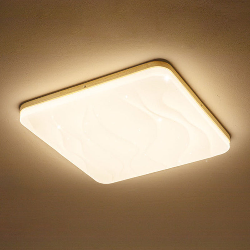 Modern Style Ceiling Light Simplicity Wooden LED Flush Mount Ceiling Lamp for Sitting Room