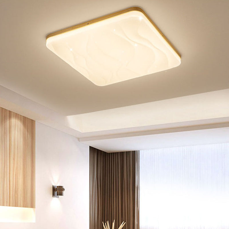 Modern Style Ceiling Light Simplicity Wooden LED Flush Mount Ceiling Lamp for Sitting Room