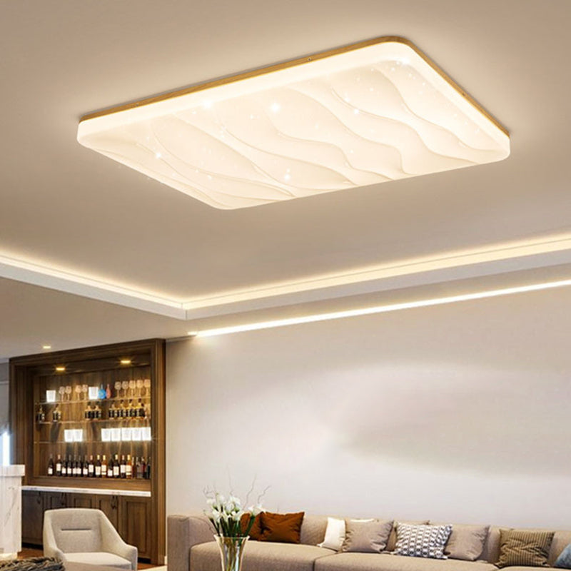 Modern Style Ceiling Light Simplicity Wooden LED Flush Mount Ceiling Lamp for Sitting Room