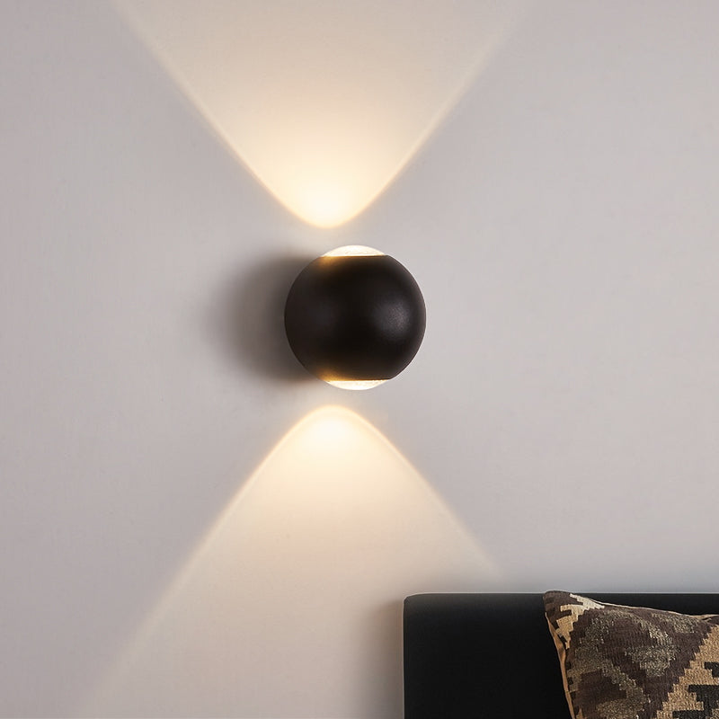 Ball Shade Metal Wall Sconce Modern Style Multi Lights Wall Mount Lighting