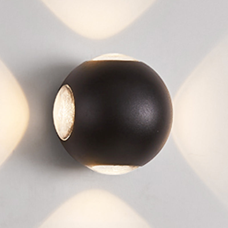 Ball Shade Metal Wall Sconce Modern Style Multi Lights Wall Mount Lighting