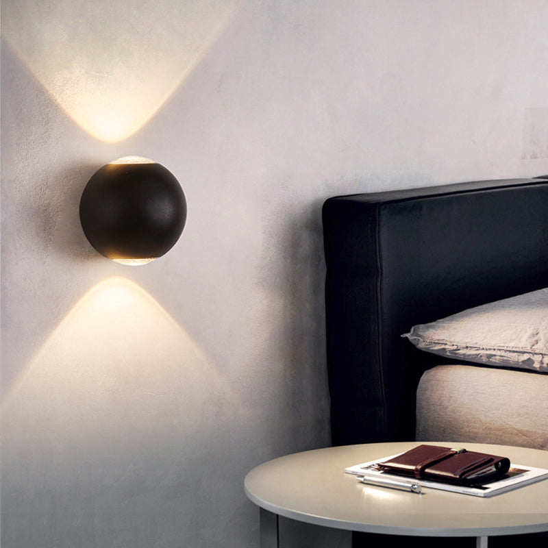 Ball Shade Metal Wall Sconce Modern Style Multi Lights Wall Mount Lighting