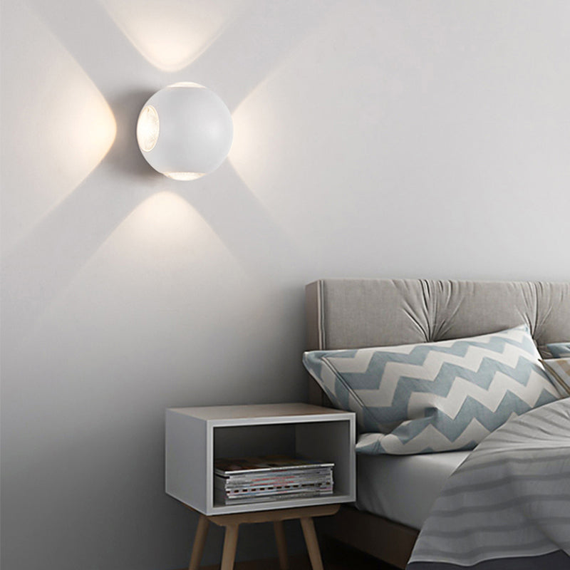 Ball Shade Metal Wall Sconce Modern Style Multi Lights Wall Mount Lighting