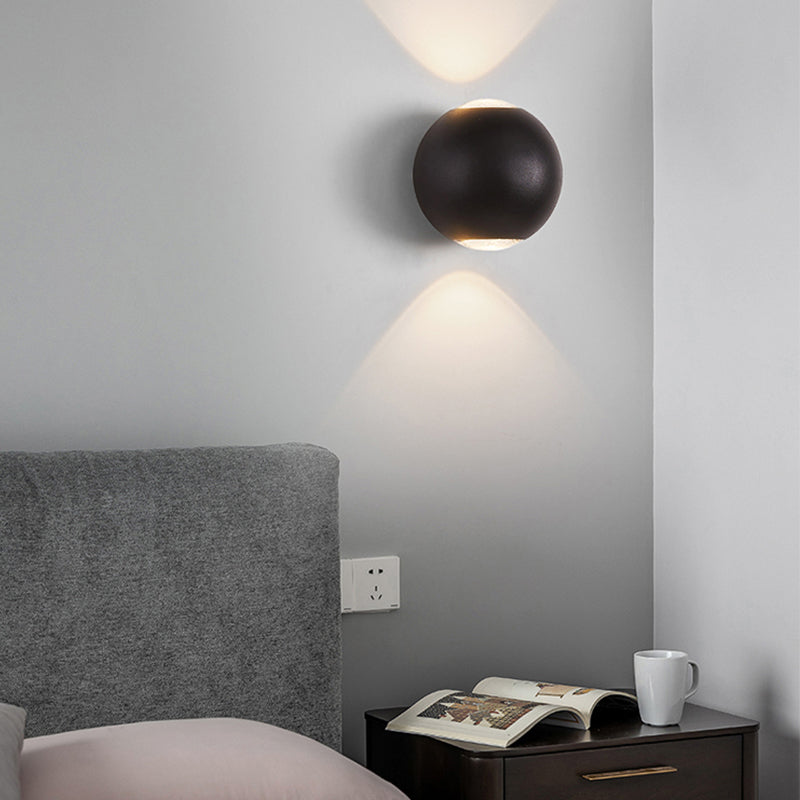 Ball Shade Metal Wall Sconce Modern Style Multi Lights Wall Mount Lighting