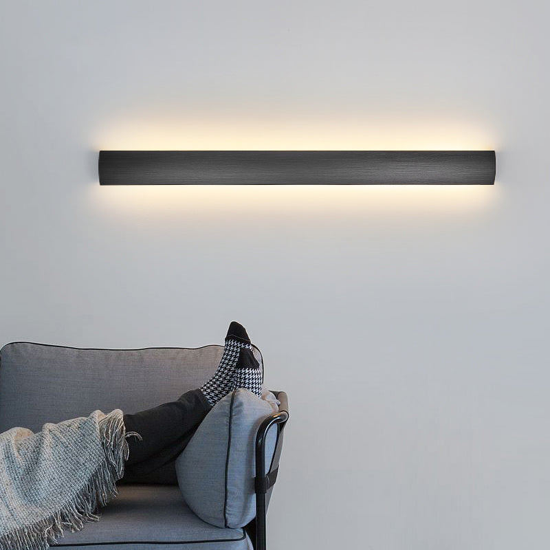 Metal Linear Shade Wall Sconce Modern Style 1-Light Wall Mount Lighting