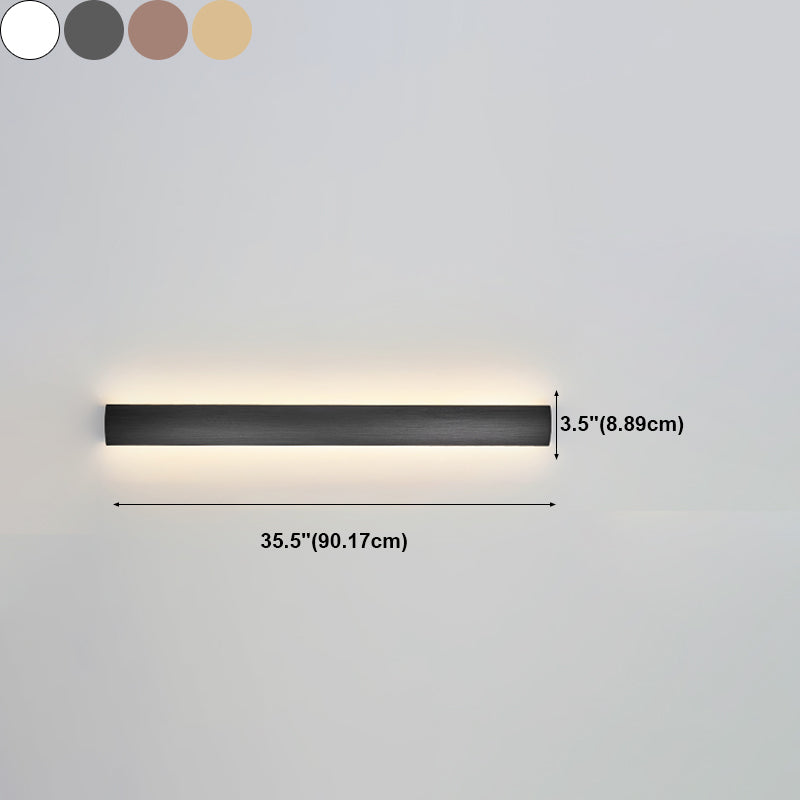 Metal Linear Shade Wall Sconce Modern Style 1-Light Wall Mount Lighting