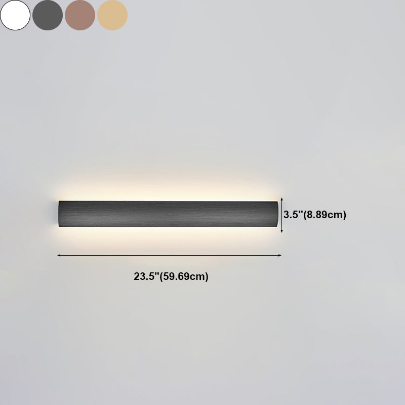Metal Linear Shade Wall Sconce Modern Style 1-Light Wall Mount Lighting