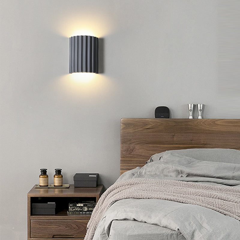 Half-Cylinder Wall Sconce Lighting Modern Style Metal 2 Lights Wall Washer Sconce