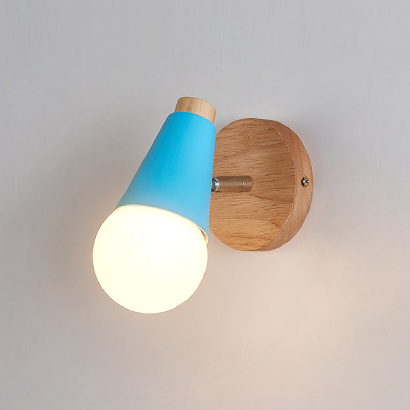 Nordic Metal Wall Light Colorful Single Light Wall Sconce for Living Room