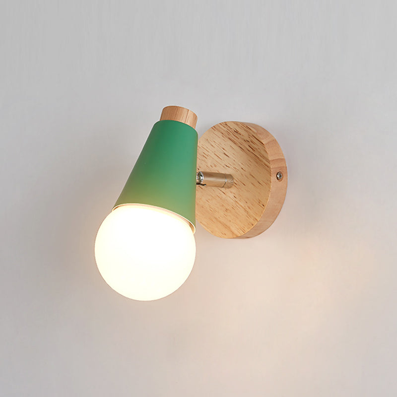 Nordic Metal Wall Light Colorful Single Light Wall Sconce for Living Room