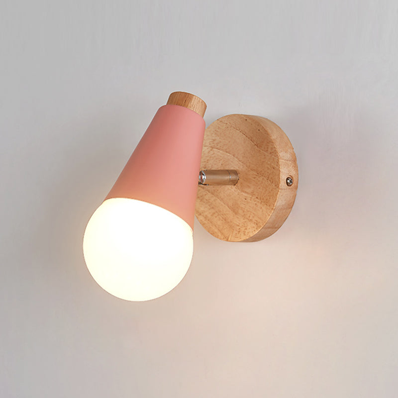 Nordic Metal Wall Light Colorful Single Light Wall Sconce for Living Room