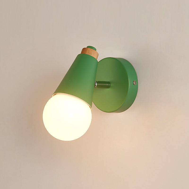 Nordic Metal Wall Light Colorful Single Light Wall Sconce for Living Room