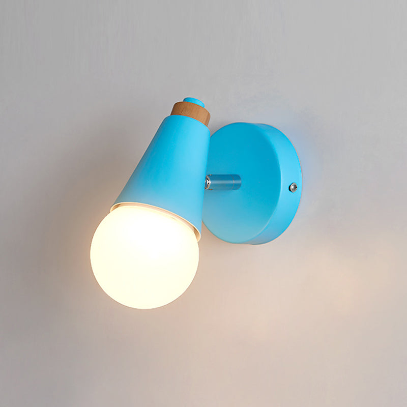Nordic Metal Wall Light Colorful Single Light Wall Sconce for Living Room