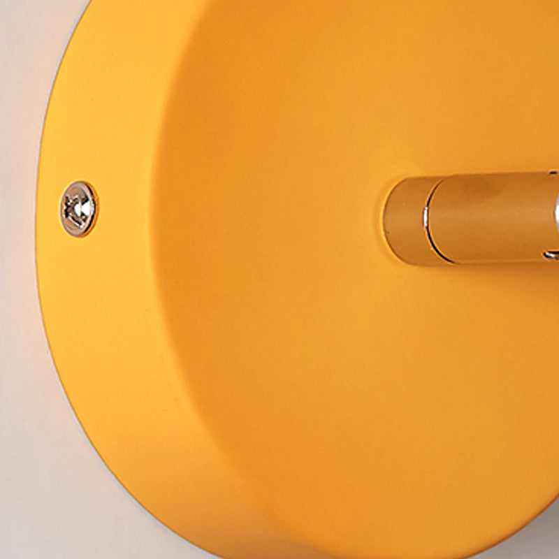 Nordic Metal Wall Light Colorful Single Light Wall Sconce for Living Room