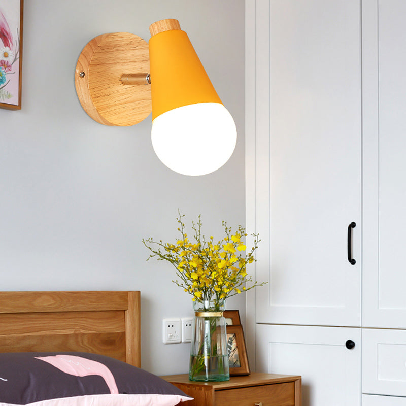 Nordic Metal Wall Light Colorful Single Light Wall Sconce for Living Room