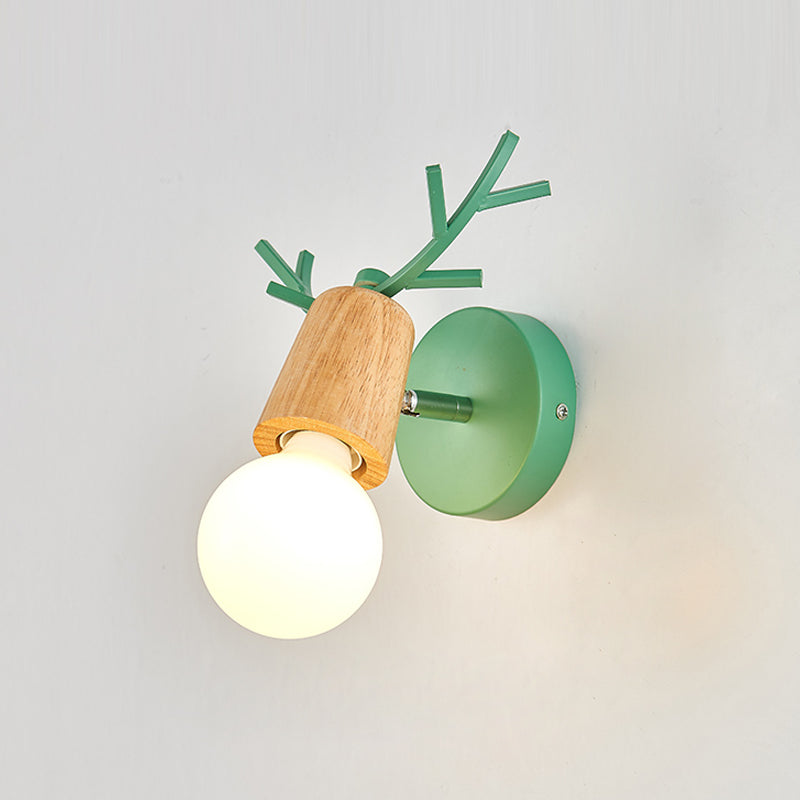 Nordic Metal Wall Light Colorful Single Light Wall Sconce for Living Room