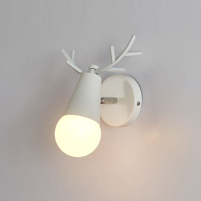 Nordic Metal Wall Light Colorful Single Light Wall Sconce for Living Room