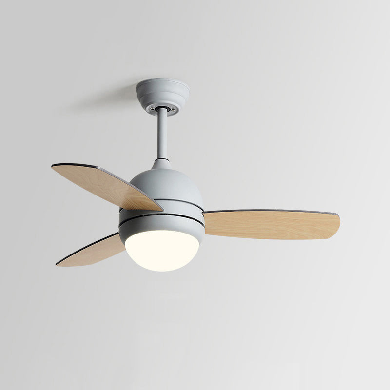 Metal Round Shape Ceiling Fan Light Kids Style 1-Light Ceiling Fan Lighting for Bedroom