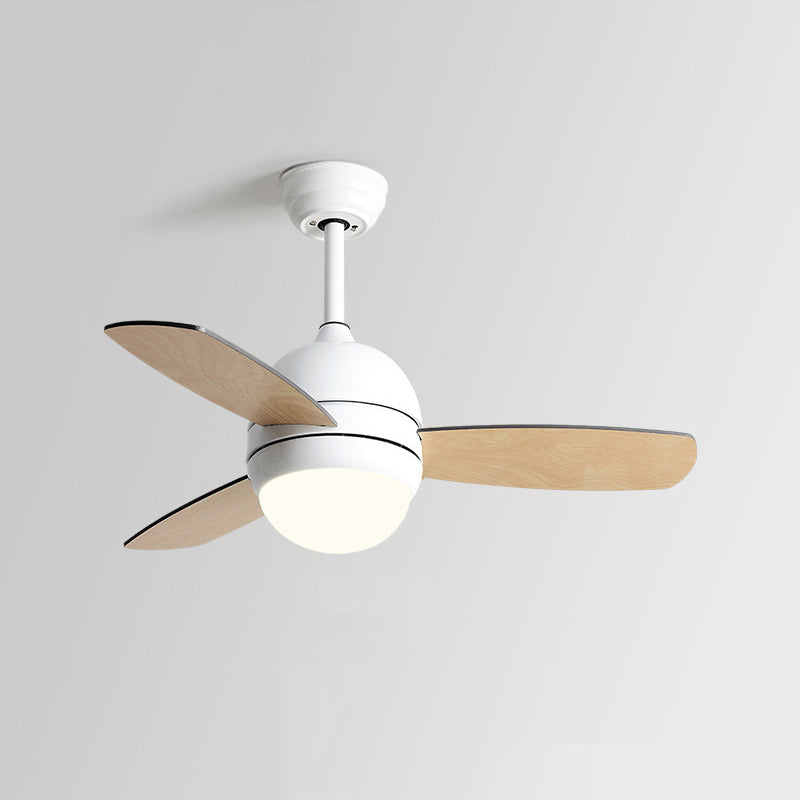 Metal Round Shape Ceiling Fan Light Kids Style 1-Light Ceiling Fan Lighting for Bedroom