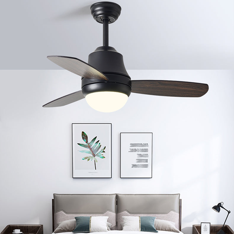 Metal Round Shape Ceiling Fan Light Kids Style 1-Light Ceiling Fan Lighting for Bedroom