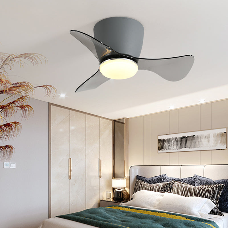 Metal Geometry Shape Ceiling Fan Light Kids Style 1-Light Ceiling Fan Lighting for Bedroom