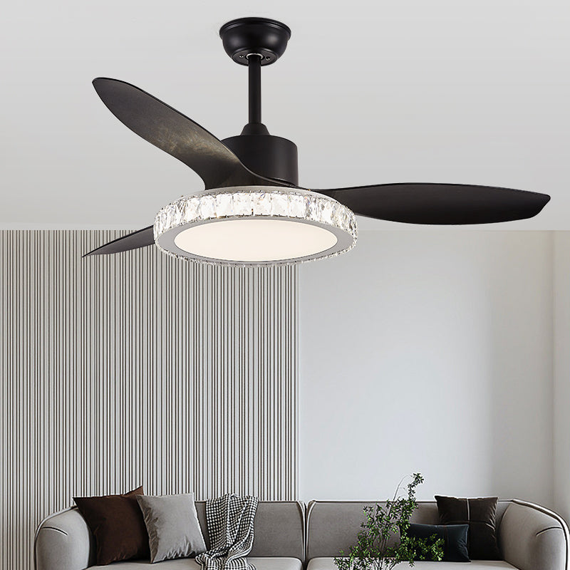 Metal Round Ceiling Fan Light Kids Style 1-Light Ceiling Fan Lighting for Bedroom