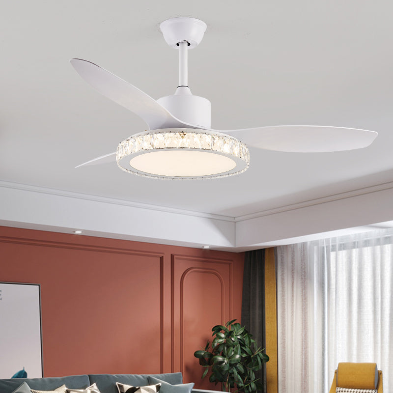 Metal Round Ceiling Fan Light Kids Style 1-Light Ceiling Fan Lighting for Bedroom