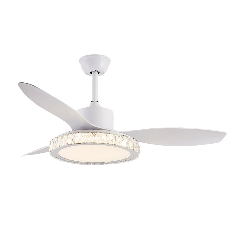 Metal Round Ceiling Fan Light Kids Style 1-Light Ceiling Fan Lighting for Bedroom