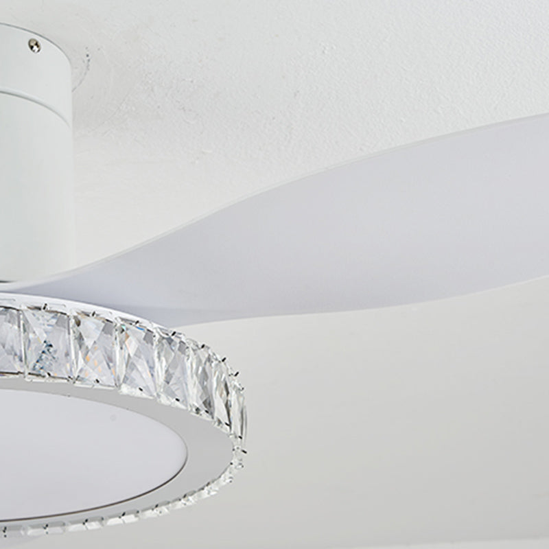Metal Round Ceiling Fan Light Kids Style 1-Light Ceiling Fan Lighting for Bedroom