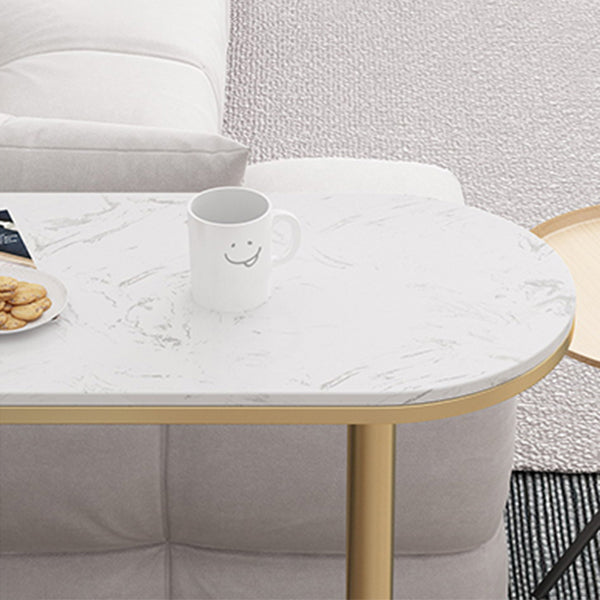 Glam Bar Table 42-inch Height Artificial Marble Top Pub Table with Storage Rack