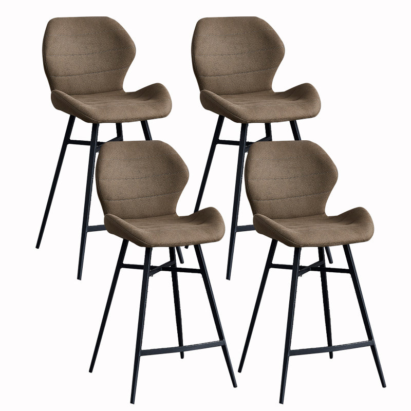 Industrial Bucket Counter Chair Footrest Low Back Metal Bar & Counter Stool