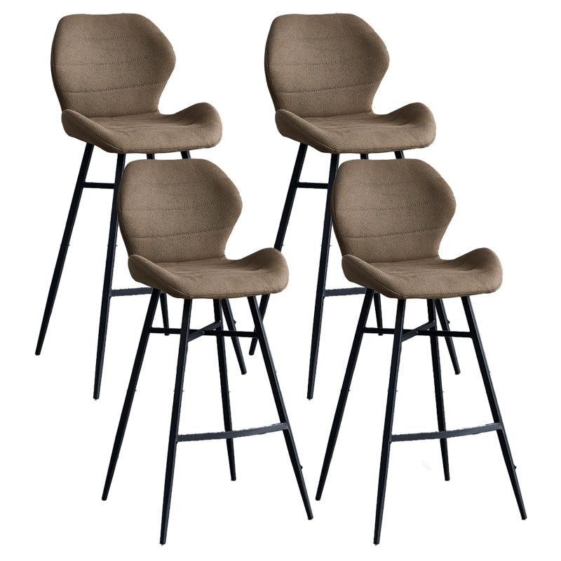 Industrial Bucket Counter Chair Footrest Low Back Metal Bar & Counter Stool