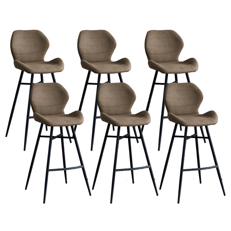 Industrial Bucket Counter Chair Footrest Low Back Metal Bar & Counter Stool