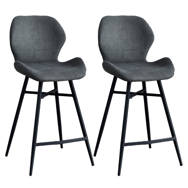 Industrial Bucket Counter Chair Footrest Low Back Metal Bar & Counter Stool