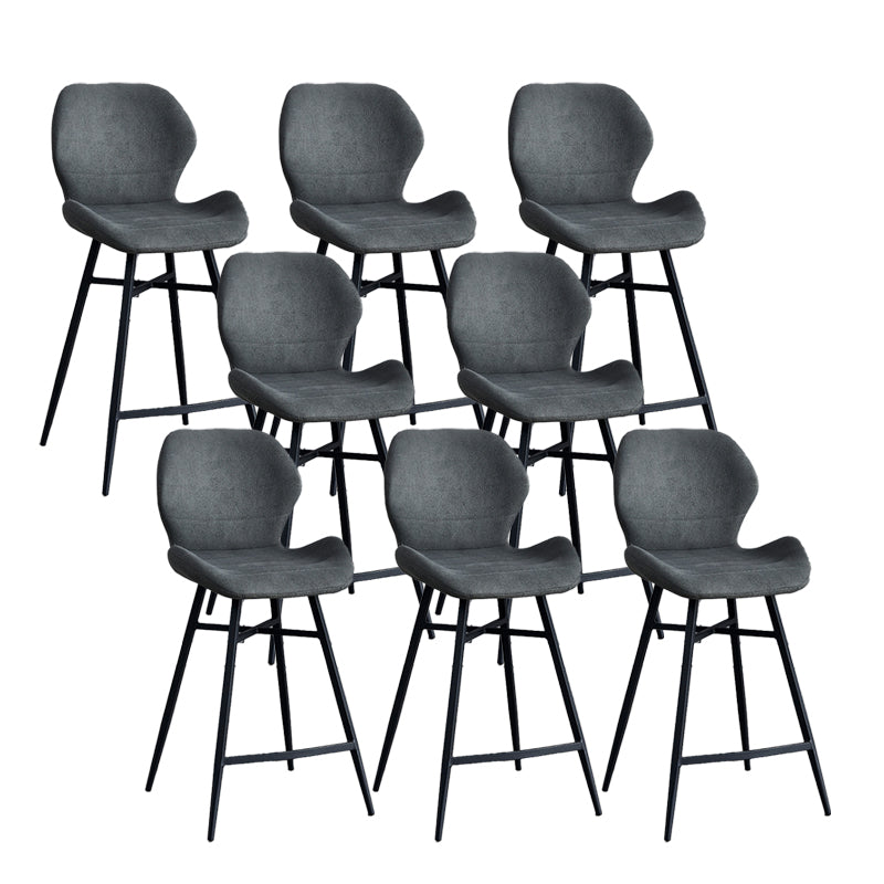 Industrial Bucket Counter Chair Footrest Low Back Metal Bar & Counter Stool