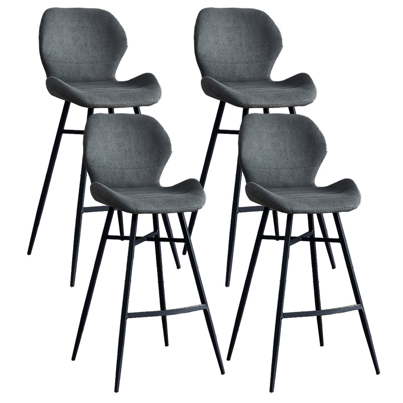 Industrial Bucket Counter Chair Footrest Low Back Metal Bar & Counter Stool