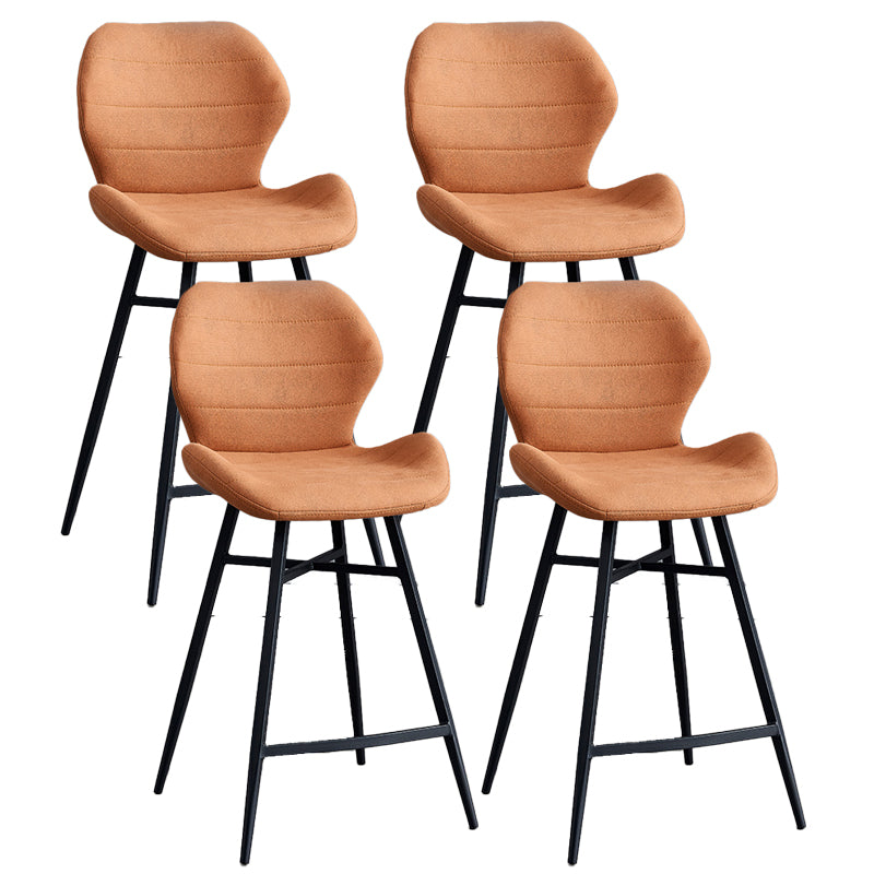 Industrial Bucket Counter Chair Footrest Low Back Metal Bar & Counter Stool