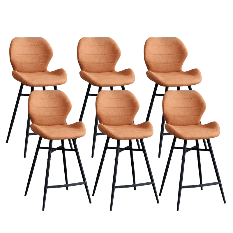 Industrial Bucket Counter Chair Footrest Low Back Metal Bar & Counter Stool