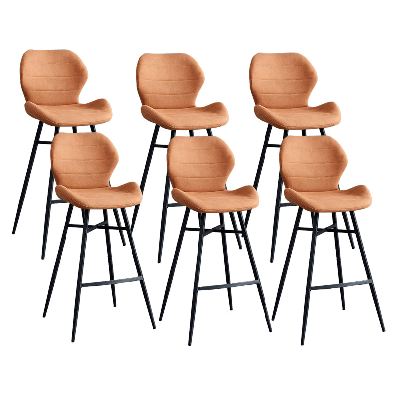 Industrial Bucket Counter Chair Footrest Low Back Metal Bar & Counter Stool