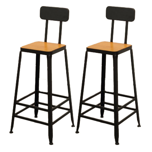 Dining Room Industrial Style Barstool Iron Pedestal Bar Stool with Pedal