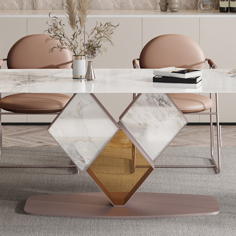 Glam Style Rectangle Sintered Stone Dining Set 1/4/5/7 Pieces Dining Set for Dining Areas