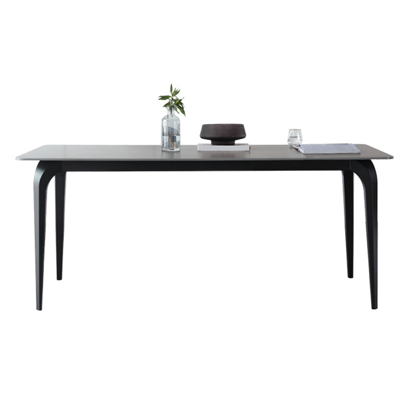 Industrial Grey Table for Restaurant Dining Table with Meal Base and 4 Legs