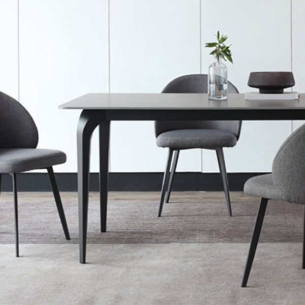 Industrial Grey Table for Restaurant Dining Table with Meal Base and 4 Legs