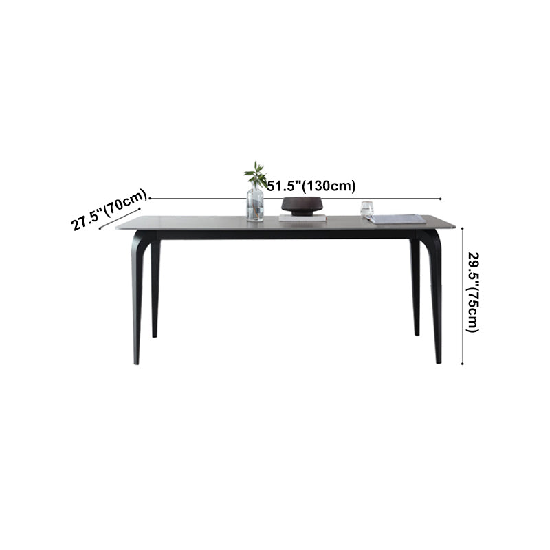Industrial Grey Table for Restaurant Dining Table with Meal Base and 4 Legs