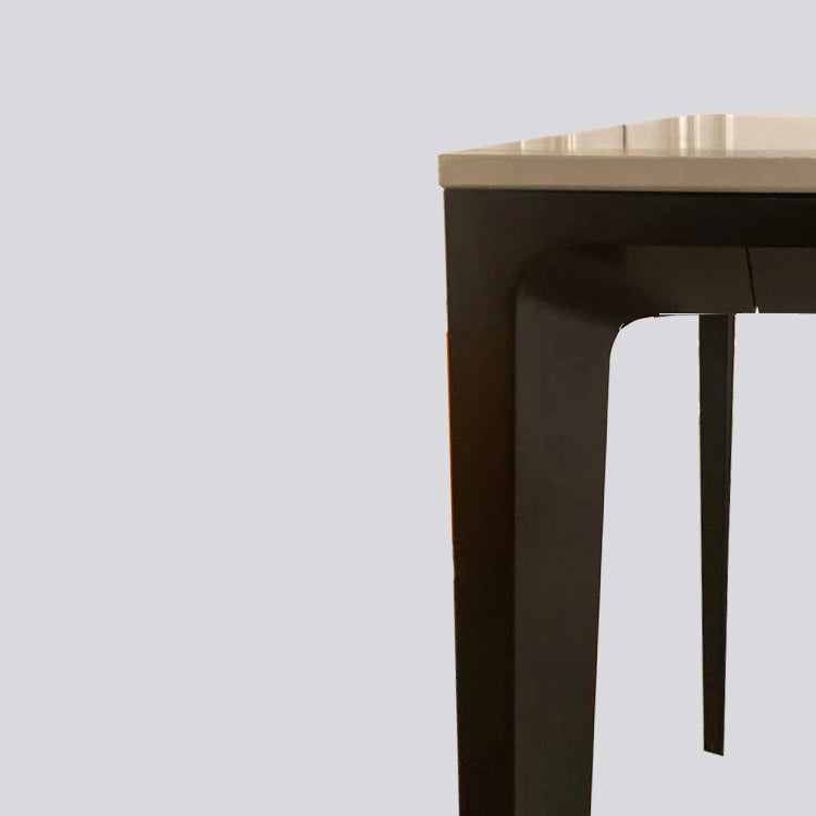 Contemporary Style Dining Site Table Rectangle Stone Furniture with 4-foot
