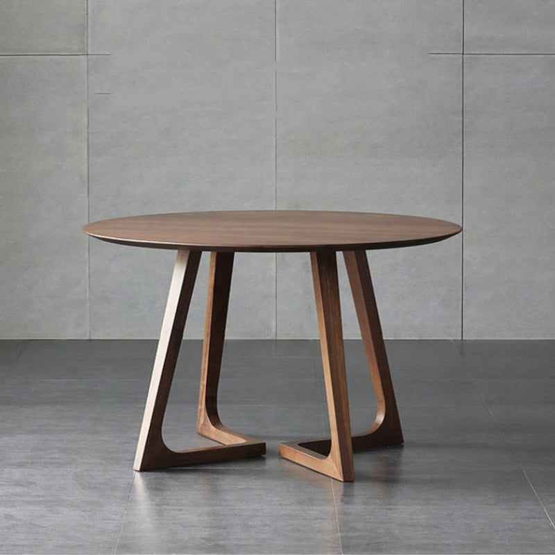 Living Room Simple Style Wood Dining Table Round Dining Table