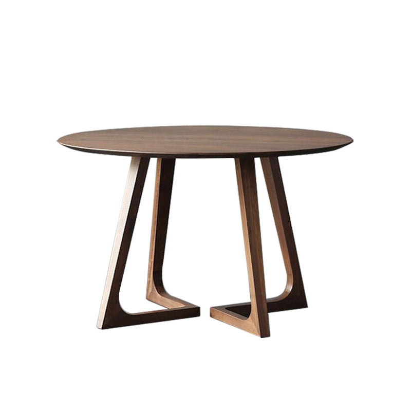 Living Room Simple Style Wood Dining Table Round Dining Table