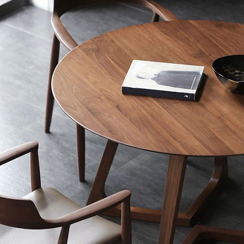 Living Room Simple Style Wood Dining Table Round Dining Table